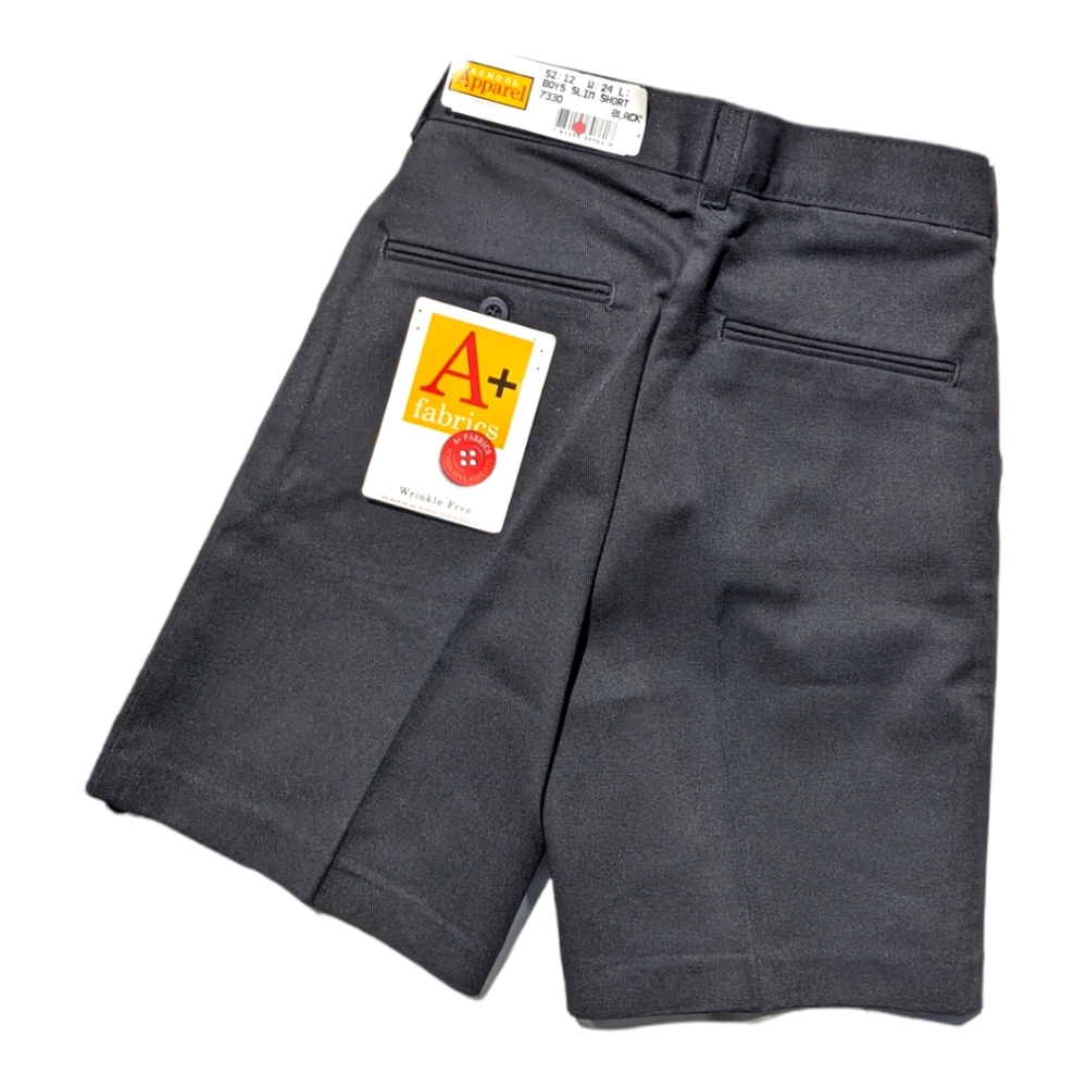 A+ School Apparel Boys Regular & Slim School Short Black